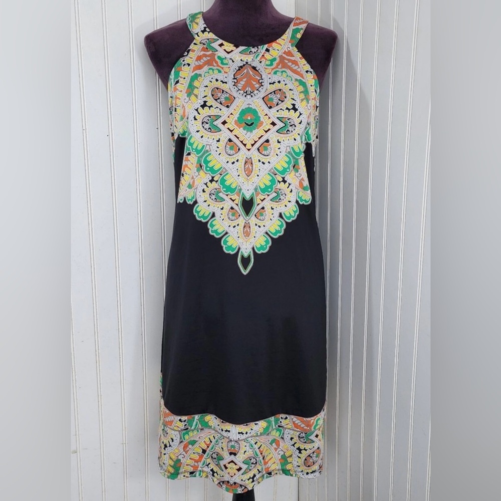 INC international concepts maya geometric print dress size large